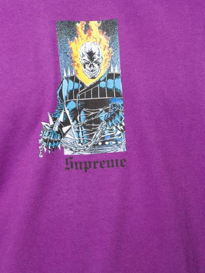 Supreme Ghost Rider Tee In Purple