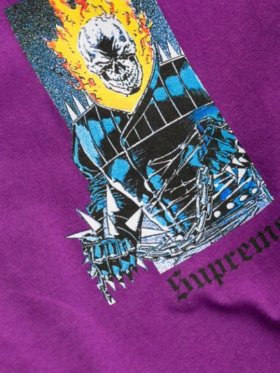 Supreme Ghost Rider Tee In Purple
