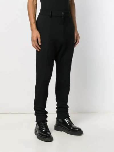 Shop Army Of Me Dropped Crotch Trousers In Black