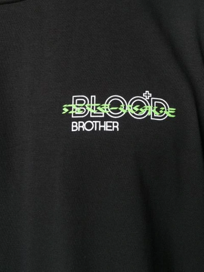 Shop Blood Brother Kiss Logo T-shirt In Black