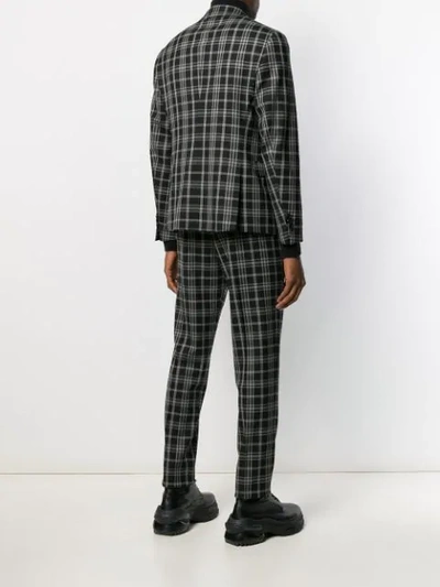 Shop Neil Barrett Checked Two-piece Suit In Black
