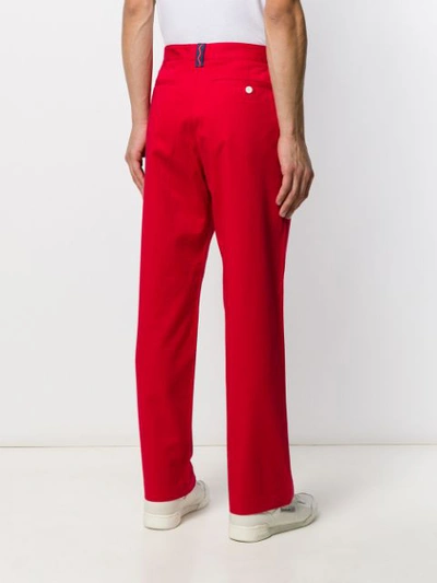 Shop Rowing Blazers Wide Twill Trousers In Red