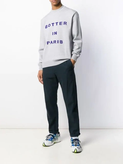 Shop Botter Logo Intarsia Jumper In Grey