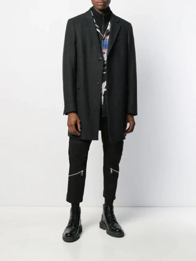 Shop Neil Barrett Motorcross Zipped Trousers In Black