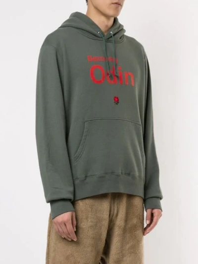 Shop Undercover Bezoomy Odin Hoodie In Green