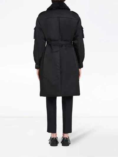 Shop Prada Militaristic Single-breasted Coat In Black