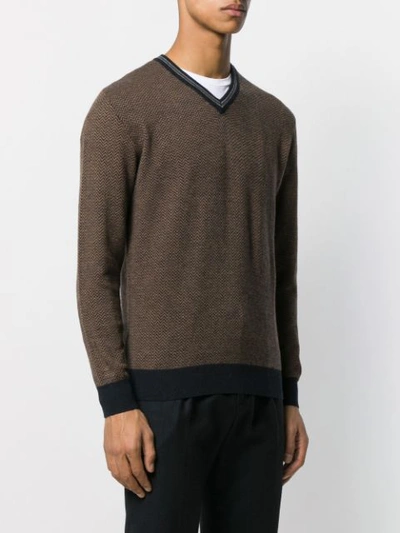 Shop Altea Knitted Jumper In Brown