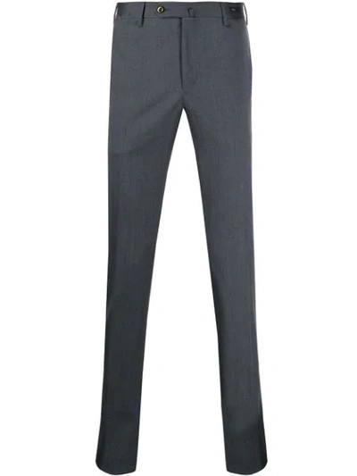 Shop Pt01 Straight-leg Tailored Trousers In Grey