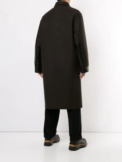 Shop Jil Sander Long Single-breasted Coat In Black