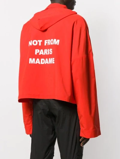 Shop Drôle De Monsieur Nfpm Cropped Jacket In Red