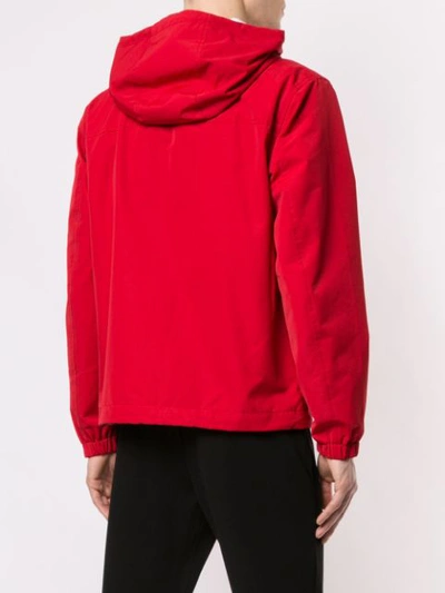 Shop Ck Calvin Klein Contrast Detail Hooded Jacket In Red
