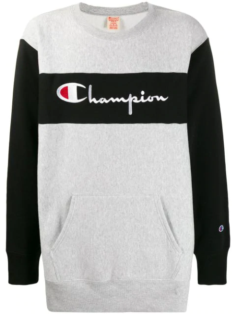 oversized grey champion sweatshirt