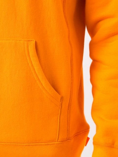 Shop Supreme Embroidered Logo Hooded Sweatshirt In Orange