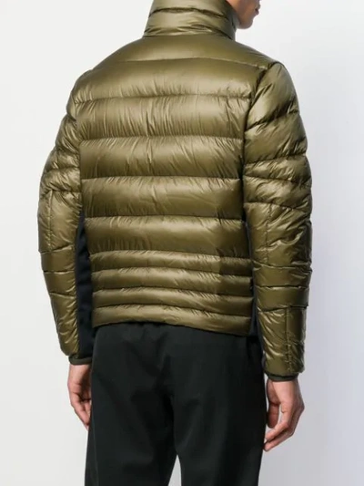 Shop Moncler Zipped Padded Jacket In Green