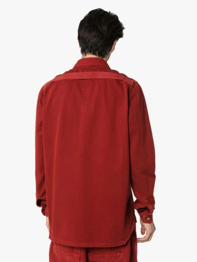Shop Rick Owens Drkshdw Spill-print Shirt In Red