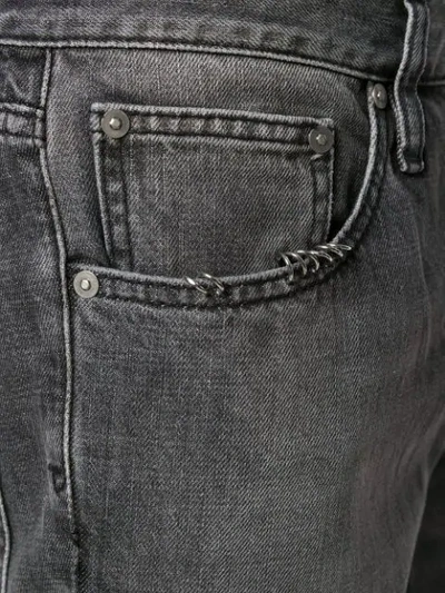 Shop Just Cavalli Straight-leg Faded Jeans In Black