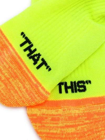 Shop Off-white Industrial Y013 Ankle Socks In Yellow