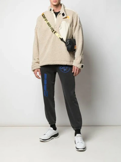 OFF-WHITE LOGO PATCH PANELLED SWEATER - 大地色