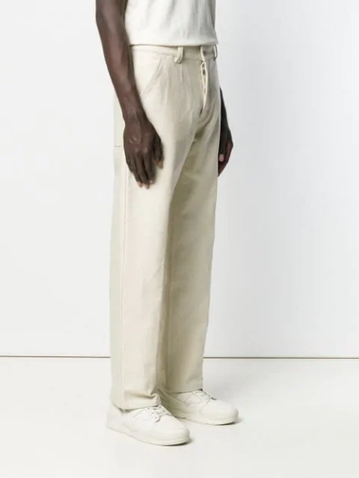 Shop Ami Alexandre Mattiussi Wide Fit Trousers In Neutrals