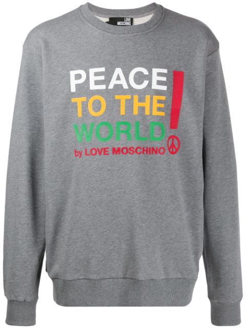 love moschino peace sweatshirt