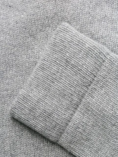Shop Stone Island Embroidered Logo V-neck Cardigan In Grey
