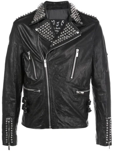 Shop Mjb Marc Jacques Burton Corst Biker Jacket In Black