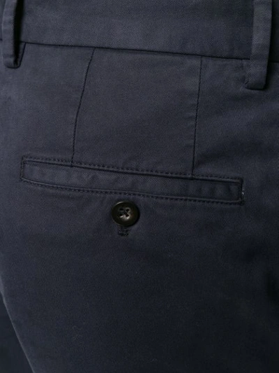 Shop Incotex Classic Chino Trousers In Blue