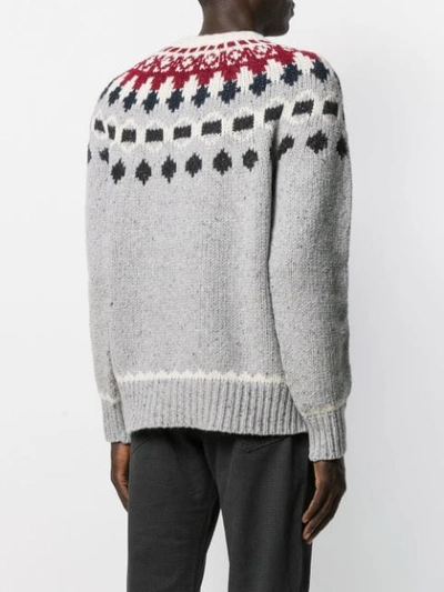 Shop Woolrich Crew-neck Knit Jumper In Grey