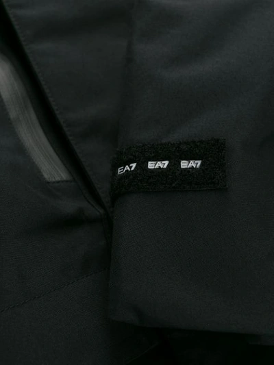Shop Ea7 Hooded Padded Coat In Black