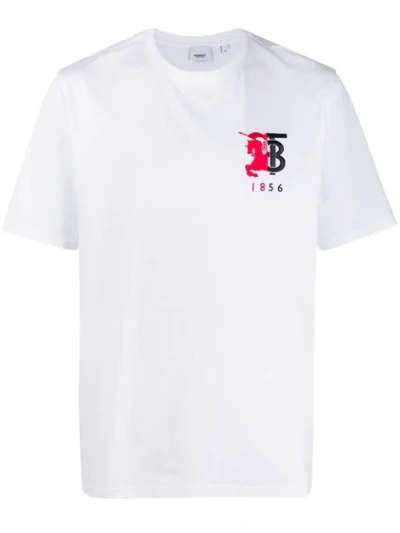 Shop Burberry 1856 Logo T-shirt In White