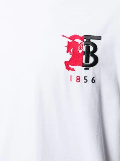 Shop Burberry 1856 Logo T-shirt In White