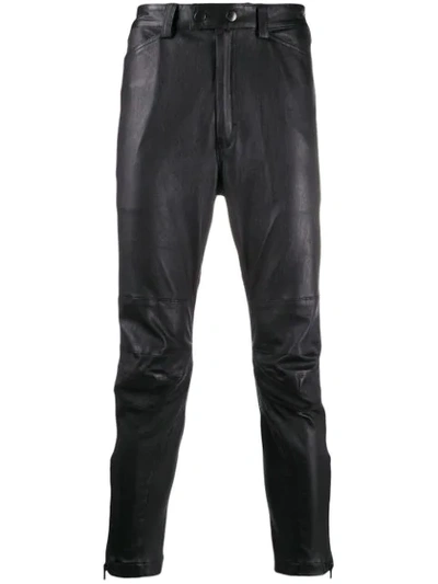 Shop Ann Demeulemeester Motox Panelled Trousers In Black