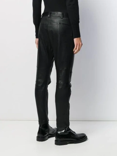 Shop Ann Demeulemeester Motox Panelled Trousers In Black