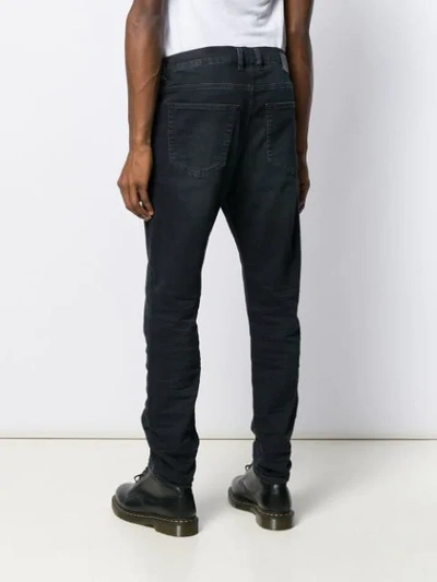Shop Diesel Drawstring Slim-fit Jeans In Blue