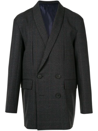 Shop Wooyoungmi Classic Double-breasted Blazer In Navy