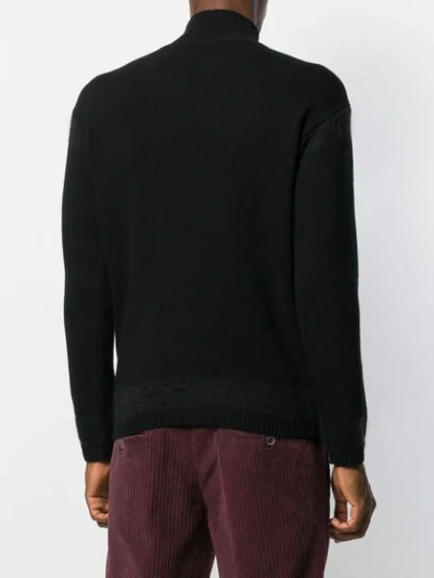 Shop Al Duca D'aosta Ribbed Roll Neck Jumper In Black