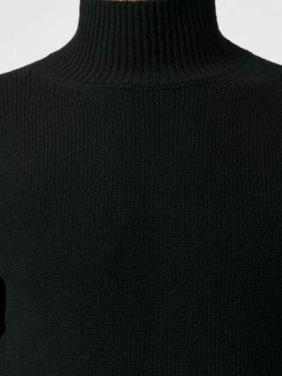 Shop Al Duca D'aosta Ribbed Roll Neck Jumper In Black