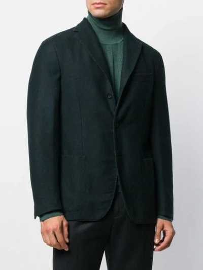 The Gigi Single-breasted Textured Blazer In Blue