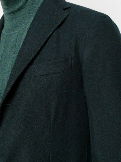 The Gigi Single-breasted Textured Blazer In Blue