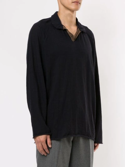 Shop Kolor Open Collar Style Jumper In Blue