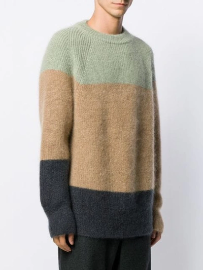 Shop Jil Sander Oversized Striped Sweater - Neutrals