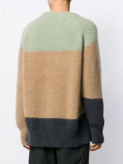 Shop Jil Sander Oversized Striped Sweater - Neutrals