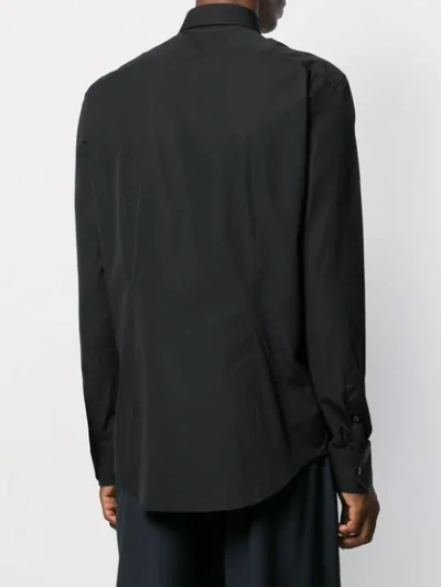 Shop Lanvin Long Sleeve Poplin Shirt In Black
