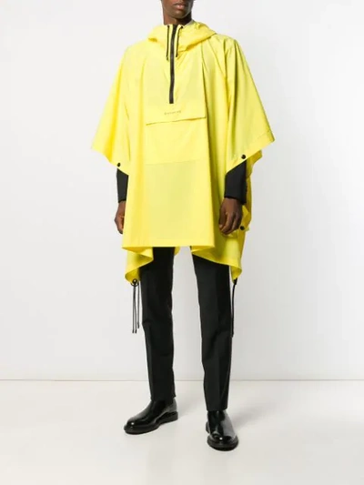 Shop Givenchy Poncho Rain Coat In Yellow