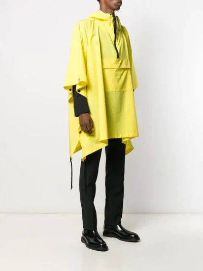 Shop Givenchy Poncho Rain Coat In Yellow