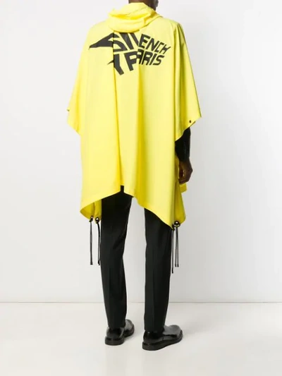 Shop Givenchy Poncho Rain Coat In Yellow