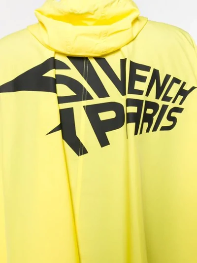 Shop Givenchy Poncho Rain Coat In Yellow