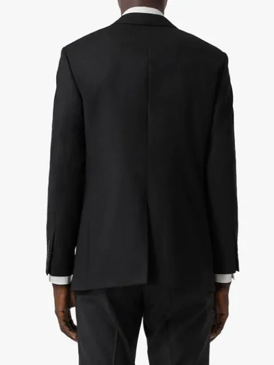 Shop Burberry Tb Motif Blazer In Black