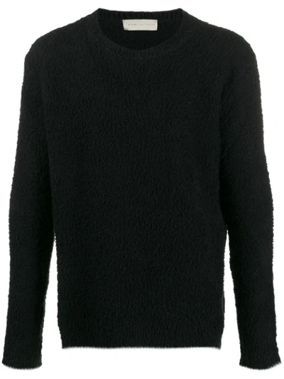 Paura Textured Relaxed-fit Jumper In Black