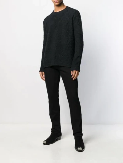 Paura Textured Relaxed-fit Jumper In Black